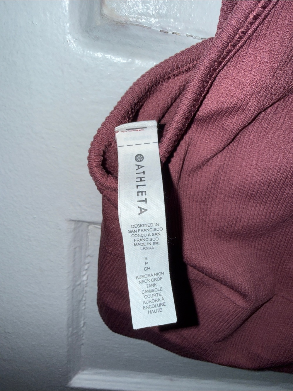 Athleta Plum Ribbed Crop Tank - Picture 3 of 3